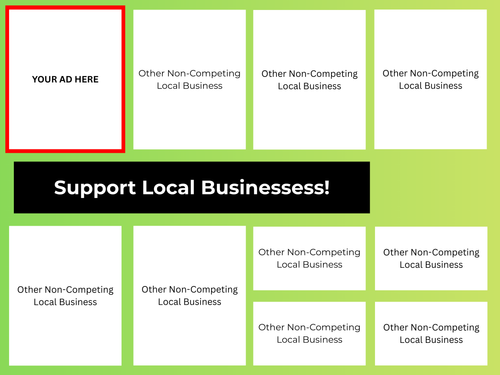 Local Ad Placement on Postcard sent to 2500 Homes in Fontana