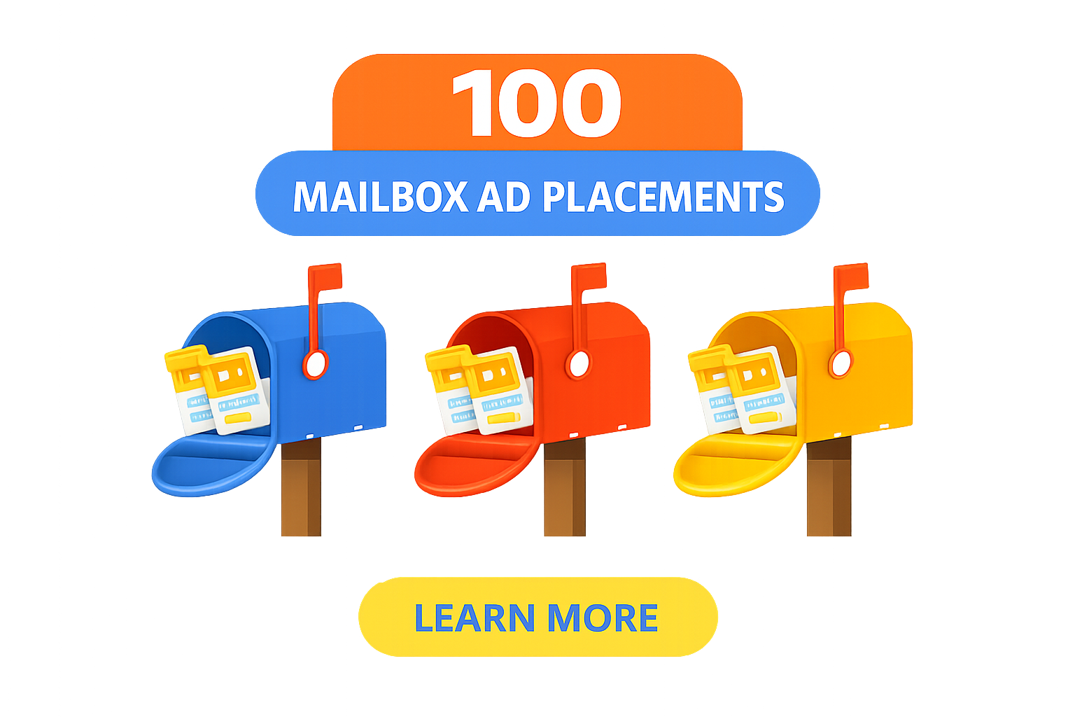 100 Mailbox Ad Placements