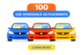 100 Car Windshield Ad Placements