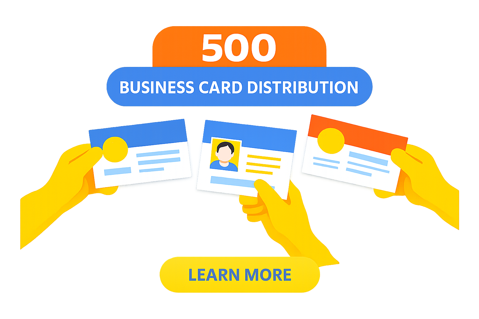 500 Business Card Distribution Promo